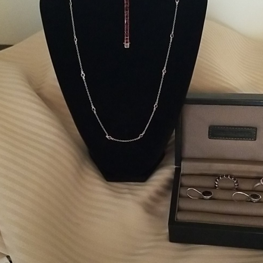 Garnet and Sterling Silver Suite